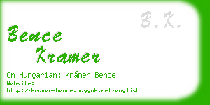 bence kramer business card
