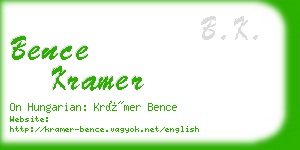 bence kramer business card